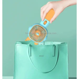 Mini Fan Tag Portable with Mobile Holder - Rechargeable USB Fan