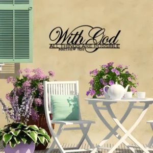 With God All Things Are Possible – Acrylic Wall Art | Matthew 19:26